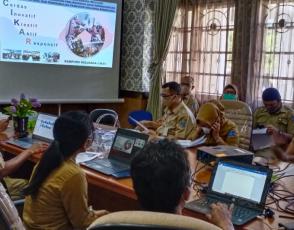Persiapan tahap persentasi dan wawancara top 99 kampung keluarga cikar DP3ASCKB Prov.Kep. Bangka Belitung